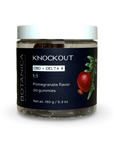 Jar of Botanica Knockout gummies with CBD and Delta 8 in pomegranate flavor, 30-count