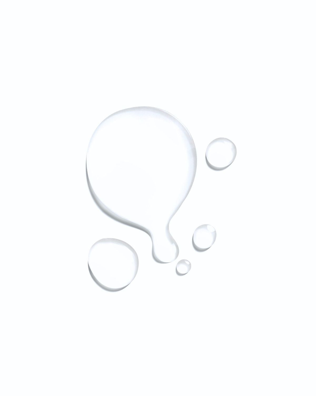 Clear vitamin B12 serum drops on a white background, showing smooth liquid texture and light reflections